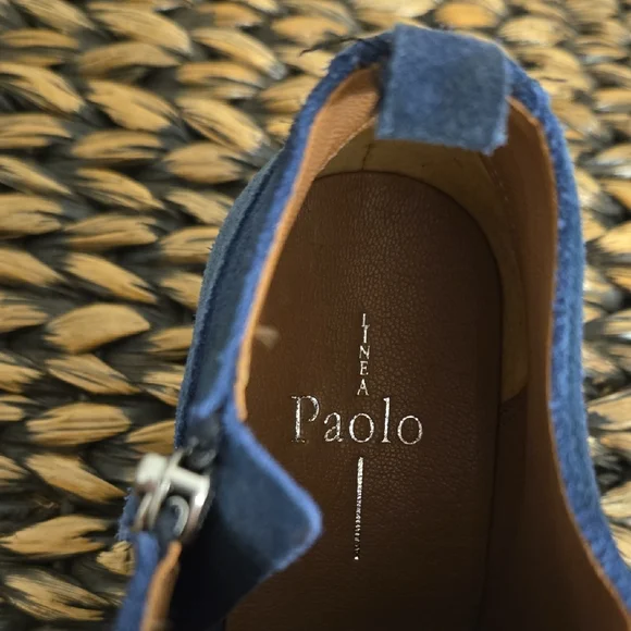 Linea Paolo - Stylish Blue Wedge Ankle Boots - Picture 6 of 8